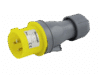 Espiga industrial amarilla 16A 2P+T IP44 120v.