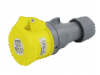 Toma industrial tipo pendulo amarilla 16A 2P+T IP44 4H 120v.